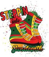 Steppin into juneteenth vector