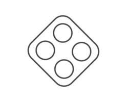Linear graphic icons of beauty and cosmetics in the form of eyelids shadow and eye makeup. vector