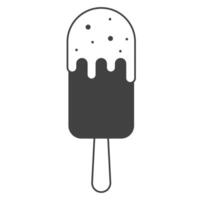 Ice cream isolated icon on a white background. Simple modern design. Flat style illustration vector