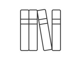 illustration of a library theme icon with books arranged on shelves vector