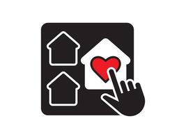 Icon a house representation, isolated against a clean background. This simple symbol evokes a sense of warmth and security, embodying the concept of home. vector
