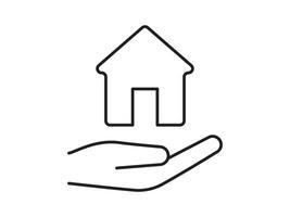 Icon a house representation, isolated against a clean background. This simple symbol evokes a sense of warmth and security, embodying the concept of home. vector