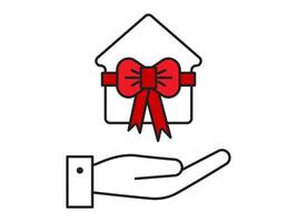 Icon a house representation, isolated against a clean background. This simple symbol evokes a sense of warmth and security, embodying the concept of home. vector