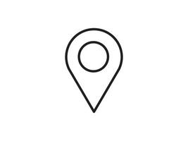 Within a flat-style depiction, a location marker distinguishes itself on an urban map, denoting a precise spot vector