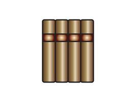 illustration of a library theme icon with books arranged on shelves vector