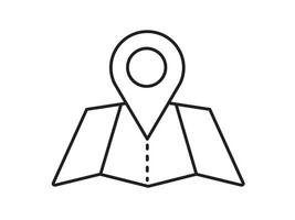 Within a flat-style depiction, a location marker distinguishes itself on an urban map, denoting a precise spot vector