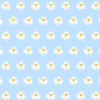 primavera antecedentes prado margaritas azul sin costura verano modelo floreciente flor silvestre ditsy envase tela fondo de pantalla textil mosaico vector