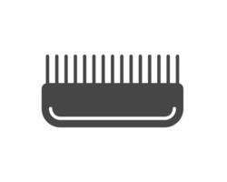 graphic black icons of beauty in the form of combs for massage or darsonval procedures. vector