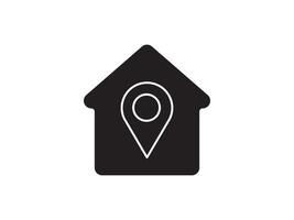 Within a flat-style depiction, a location marker distinguishes itself on an urban map, denoting a precise spot vector