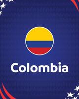 Colombia bandera americano fútbol americano Estados Unidos 2024 resumen diseño logo símbolo americano fútbol americano final ilustración vector