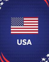 USA Emblem American Football USA 2024 Abstract Design Logo Symbol American Football final illustration vector