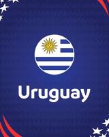 Uruguay bandera americano fútbol americano Estados Unidos 2024 resumen diseño logo símbolo americano fútbol americano final ilustración vector