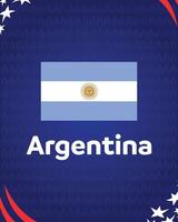 argentina emblema americano fútbol americano Estados Unidos 2024 resumen diseño logo símbolo americano fútbol americano final ilustración vector