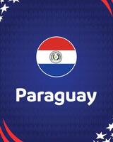 paraguay bandera americano fútbol americano Estados Unidos 2024 resumen diseño logo símbolo americano fútbol americano final ilustración vector