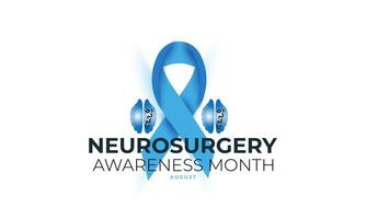 Neurosurgery awareness month. background, banner, card, poster, template. illustration. vector