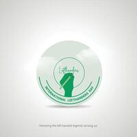 international Lefthanders Day Crative Ads Design. Lefthanders Day handwriting icon isolated on Template for background. Lefthanders Poster, , illustration, August 13. Important day vector