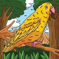 loro pájaro de colores dibujos animados ilustración vector