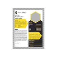 Illustration of Creative Resume Template vector