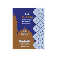 Illustration of Eid Al Adha Flyer Poster vector