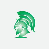 The Iconic Spartan Helmet Logo Shining Brightly on a Clean White Background, Symbolizing Courage and Honor vector