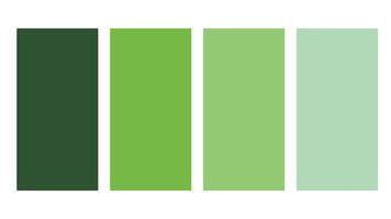Green color palette. Set of bright color palette combination in rgb hex. Color palette for ui ux design. Abstract illustration for your graphic design, banner, poster or landing page vector