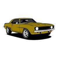 Ilustración de muscle car vector