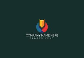 Logo template. Social media abstract gradient emblem logomark for vector