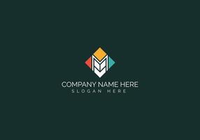 Logo template. Social media abstract gradient emblem logomark for vector