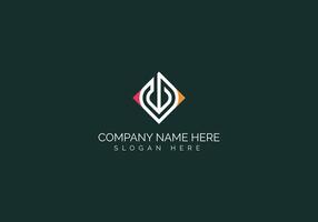 Logo template. Social media abstract gradient emblem logomark for vector