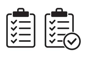 Clipboard with check mark icon isolated on background. Checklist sign symbol for web site and app design. vector