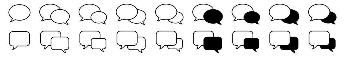 Chat icon. Talk bubble speech icon. Blank empty bubbles design elements. vector