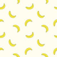plátano sin costura modelo diseño para textil. amarillo bananas en ligero pastel antecedentes vector