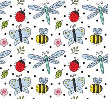 Seamless pattern of insect vector
