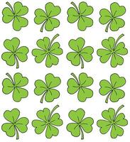 Seamless pattern of sketch clover vector