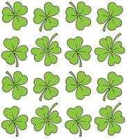 Seamless pattern of sketch clover vector