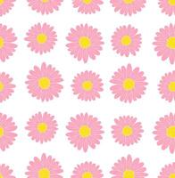 Seamless pattern of doodle sketch daisy vector