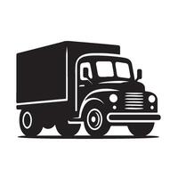 Silhouette of a Delivery Truck vector