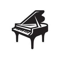 silueta de un piano vector