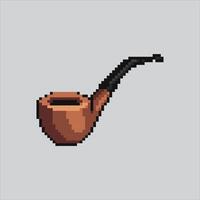 Pixel art illustration Smoking Pipe. Pixelated Smoke Pipe. Smoking Pipe pixelated for the pixel art game and icon for website and game. old school retro. vector