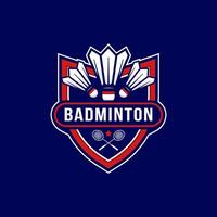 badminton logo badge template vector