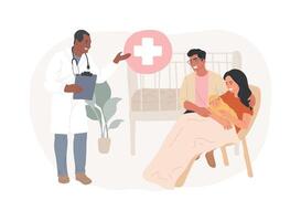 Maternity services isolated concept illustration. vector