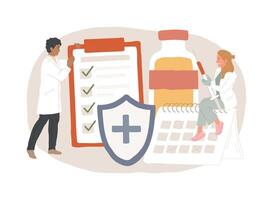 Vaccination program isolated concept illustration. vector