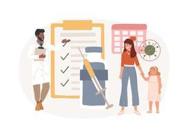 Immunization education isolated concept illustration. vector