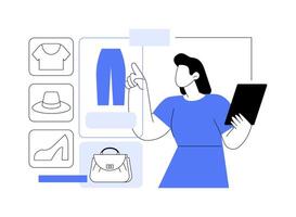 Shopping app isolated cartoon illustrations. vector