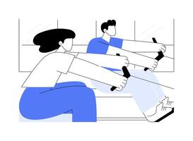Power exercise isolated cartoon illustrations. vector