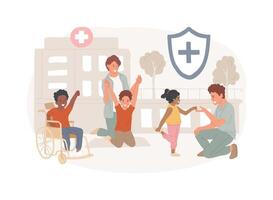 Childrens rehabilitation center isolated concept illustration. vector