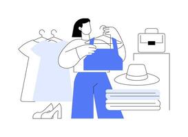 Create your look isolated cartoon illustrations. vector