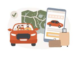Rental car service isolated concept illustration. vector