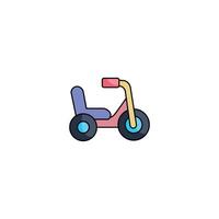 Children tricycle illustration on white background. vector