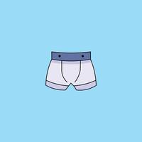 Underwear cartoon illustration on blue background. vector